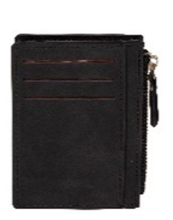 Portfel na karty z suwakiem czarny