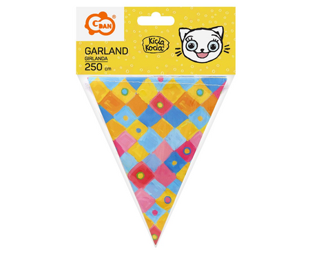 Girlanda flagi papierowe Kicia Kocia 2,5m