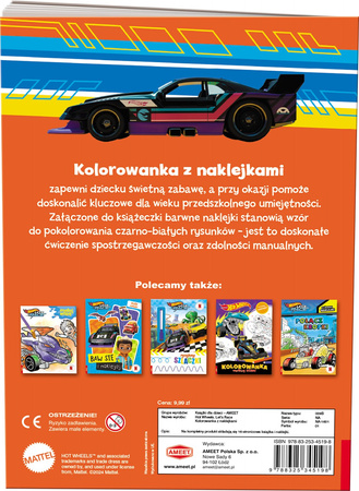 Hot Wheels Let's Race kolorowanka z naklejkami NA-1601