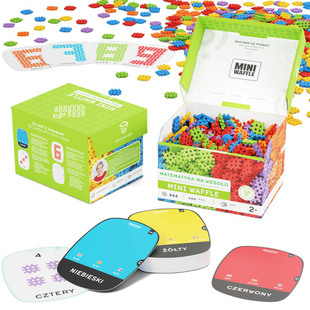 Klocki konstrukcyjne Wafle mini edu Matematyka na wesoło 444 elementów