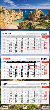 Kalendarz 2026 trójdzielny Zatoka KT1–V.68