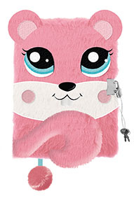 Pamiętnik z kłódką 3D włochacz A5 96k Squirrel