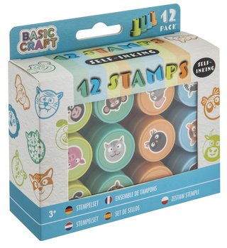 Zestaw 12 pieczątek samotuszujących