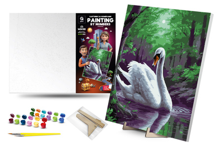 Malowanie po numerach Magiczny Łabędź 40x50 cm