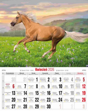 Kalendarz 2026 Konie KSMS-5