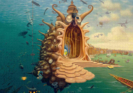 Puzzle 1000 Imagination  Jacek Yerka Harbor Port