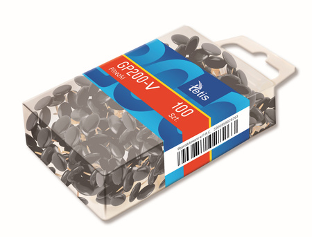 Pinezki czarne Tetis 100 sztuk