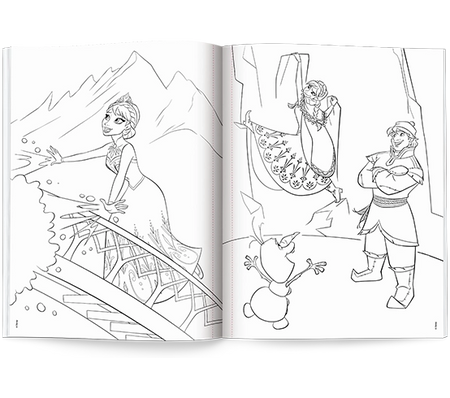 Kraina Lodu mega kolorowanka brokatowe naklejki KOLB-9102