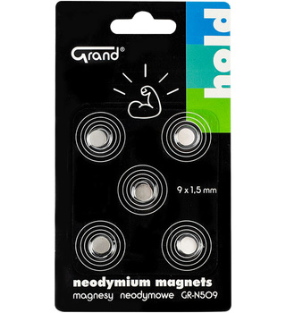 Magnesy neodymowe GRAND 9mm 5szt.