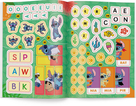 Disney uczy  Stich Litery ćwiczenia z naklejkami UDN-9309