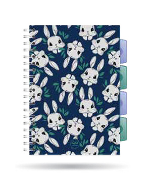 Kołozeszyt A5 100k kratka PP Coolpack bunnyland