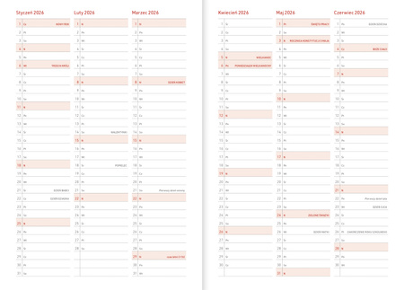 Kalendarz nauczyciela 2025/2026 B5T PCV bezbarwny EKO
