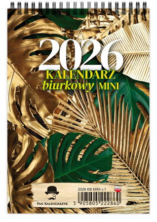 Kalendarz 2026 biurkowy pionowy tygodniowy na spirali KB MINI 1szt.mix