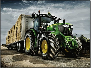 Diamentowa Mozaika Traktor z przyczepą słomy NO-1008030