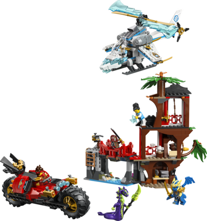 Lego Ninjago bitwa Ninja domek na drzewie z pojazdami 71857