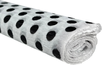 Paczka Bibuła marszczona 50x200 kropki czarne na białym 10 rolek