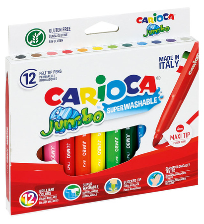 Pisaki Carioca Jumbo 12 kolorów