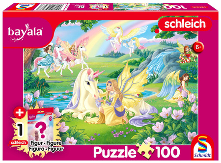 Puzzle 100 Schleich Bayala Magiczne Jednorożce + figurka 113348