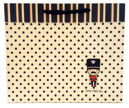 Torebki prezentowe kropki JP4001B matowe 12 sztuk