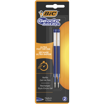 Wkład Gel-ocity Quick Dry BIC niebieski blister 2szt