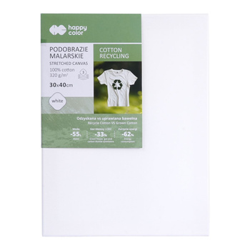 Podobrazie malarskie bawełna z recyclingu 30X40cm Happy Color