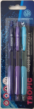 Długopis automatyczny Tropic Pen Astra 0.7 mm blister 3 sztuki