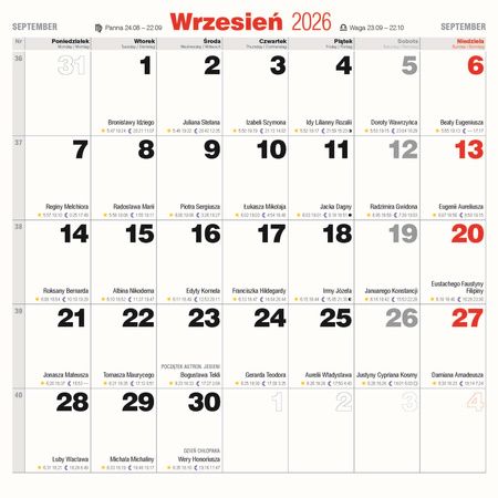 Kalendarz 2026 Koty KAD-9