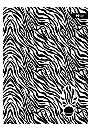 Teczka kartonowa z gumką Black&White Zebra 24x31cm Happy Color