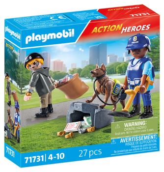 Playmobil Poszukiwania śladów z psem tropiącym 71731