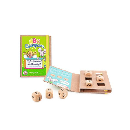 Kostki drewniane do nauki liczenia ABC 6 sztuk