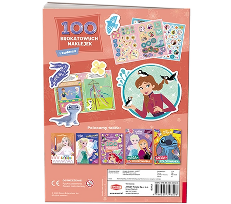 Kraina lodu 100 brokatowych naklejek NB-9109