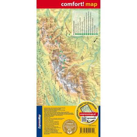 Tatry Mapa panoramiczna laminowana mapa turystyczna 1:28 000