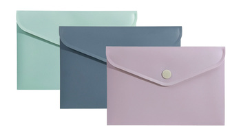 Paczka Teczka A6 koperta PP morandi mix kolorów 10 sztuk