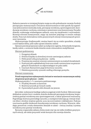 Grafomozaiki Twórcze zabawy grafomotoryczne doskonalące funkcje percepcyjno-motoryczne