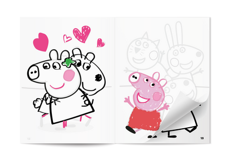 Baw się z Peppą! Świnka Peppa. Odrysuj koloruj