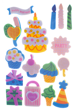 Naklejki dekoracyjne party 16szt