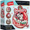 Puzzle160 drewniane konturowe Świąteczna przygoda Mickey i Minni 20192