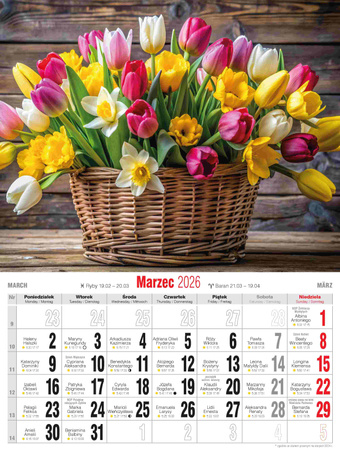 Kalendarz 2026 Kwiaty KSMS-6