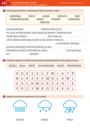 Na tropie pór roku Jesień materiały dla uczniów z niepełnosprawnością intelektualną