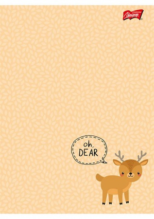 Paczka Zeszyt A5 16k 3-inia dwukolorowa woodland animals pakiet 15 sztuk