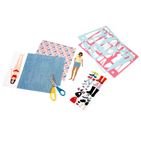 Zestaw projektantka z szablonami 10 arkuszy Kidea