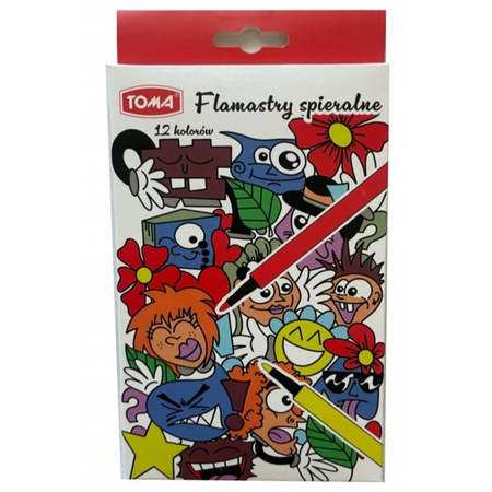 Pisaki zmywalne 12 kolorów