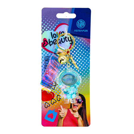 Brelok metalowy z płynnym wypełnieniem Astrafun Love and Beauty 1szt.mix