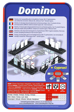 Gra Domino w metalowej puszce