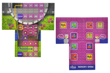 Klocki konstrukcyjne Block&Steps Smok i zamek +Gra planszowa 3w1