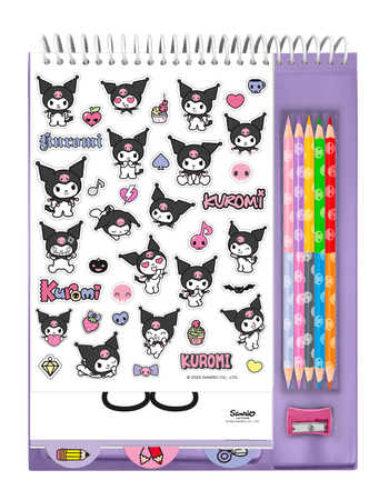 Notatnik z kredekami i temperówką Kuromi KU00014