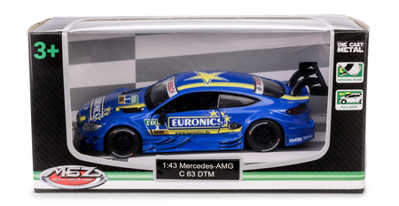 MSZ Mercedes-AMG C 63 DTM niebieski w skali 1:43