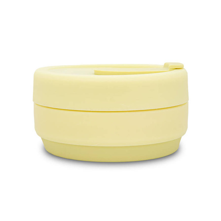 Kubek silikonowy 355 ml pastelowy powder yellow