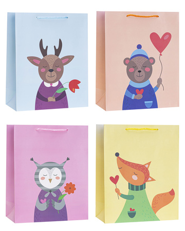 Torebki prezentowe TD-24036-A5 wzór dziecięcy 12 sztuk