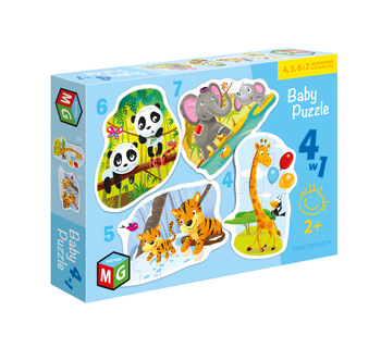 Puzzle baby dzikie zwierzątka